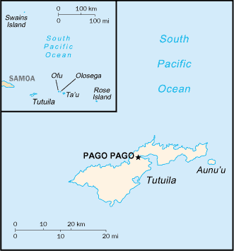 Amerikanisch Samoa Karte