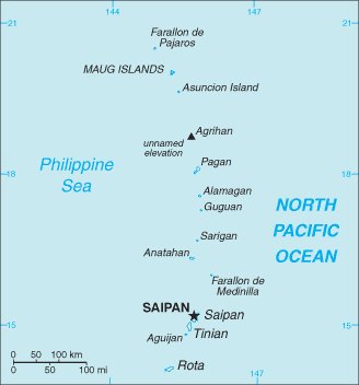 Nördliche Marianen Karte