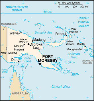 Papua-Neuguine Karte