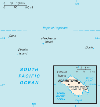 Pitcairninseln Karte