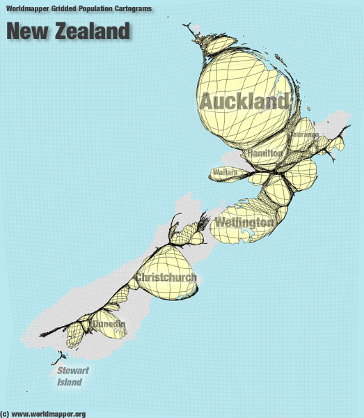 Neuseeland Bevölkerung Verteilung